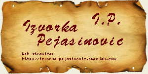 Izvorka Pejašinović vizit kartica